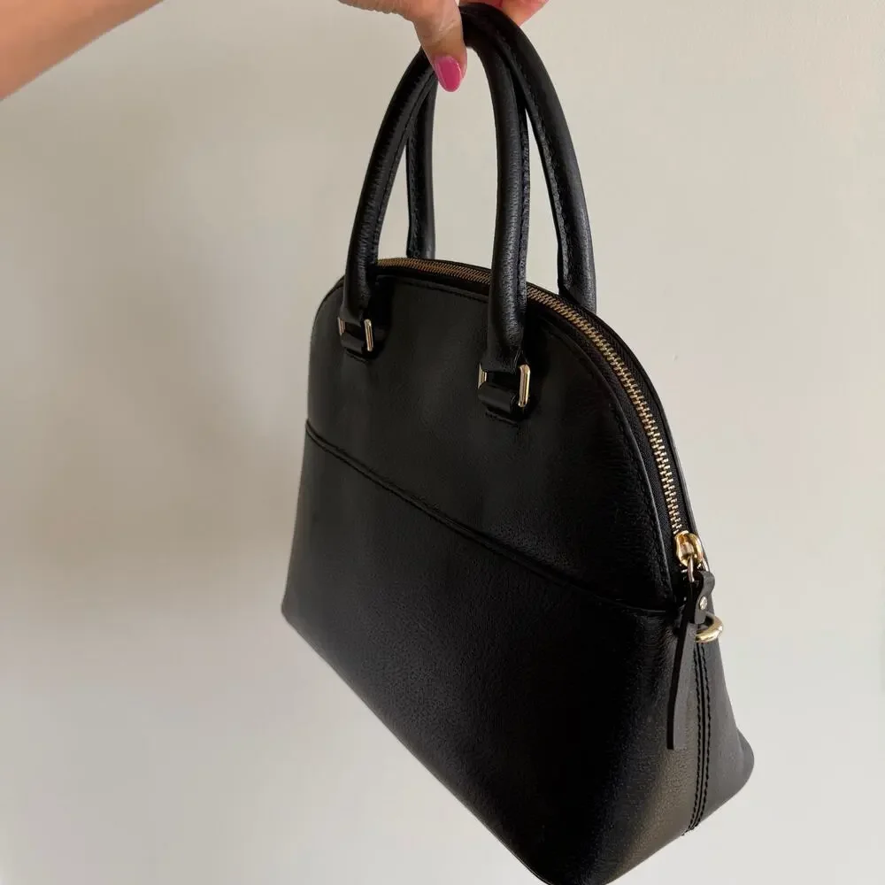Kate Spade New York Grove Street Carli Leather Crossbody Purse Bag Black